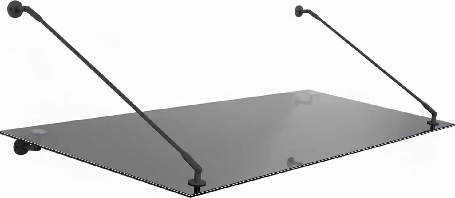 Glaszentrum Hagen - 120x90 cm Spray di vetro grigio - Trasparente - incl. Ral 7016