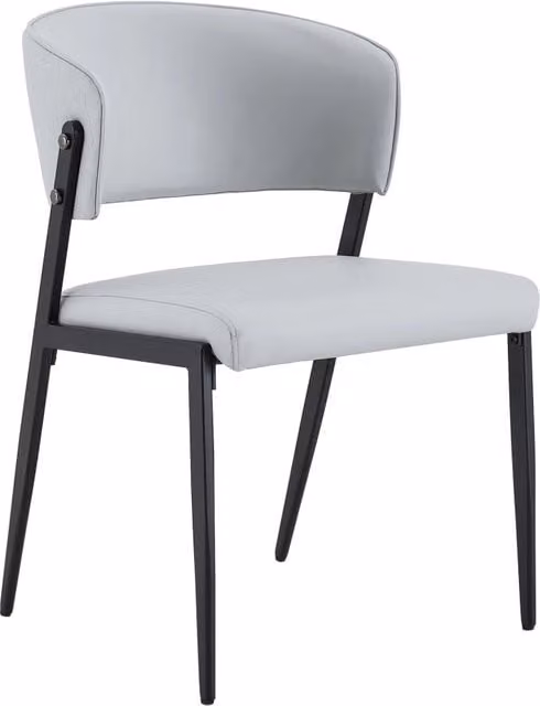 Set di 2 Sedie Moderne da Pranzo con Struttura in Metallo e Seduta Imbottita