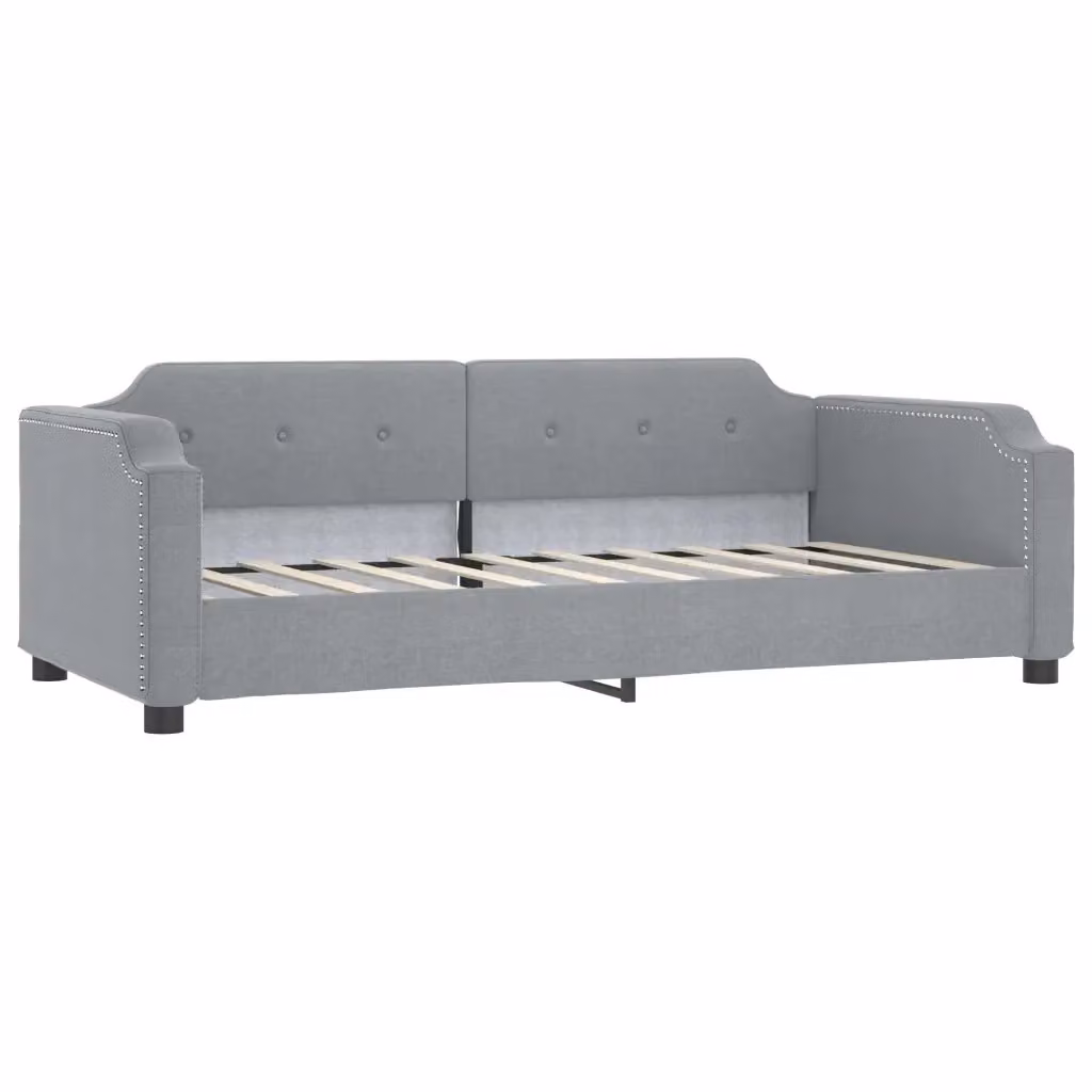 Letto da giorno moderno vidaXL in tessuto grigio per camera da letto o soggiorno – 2