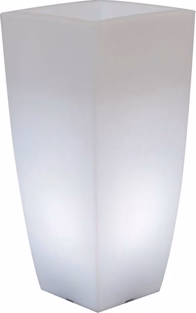 Vaso Luminoso Quadrato Bauer Home Bianco L: 33 cm, P: 33 cm, H: 70 cm