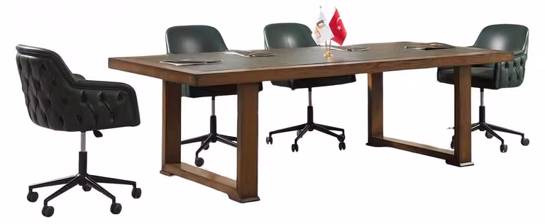 Besprechungstisch 5x Sessel Bürodesign Büroausstattung Arbeitsplatzmöbel 5tlg
