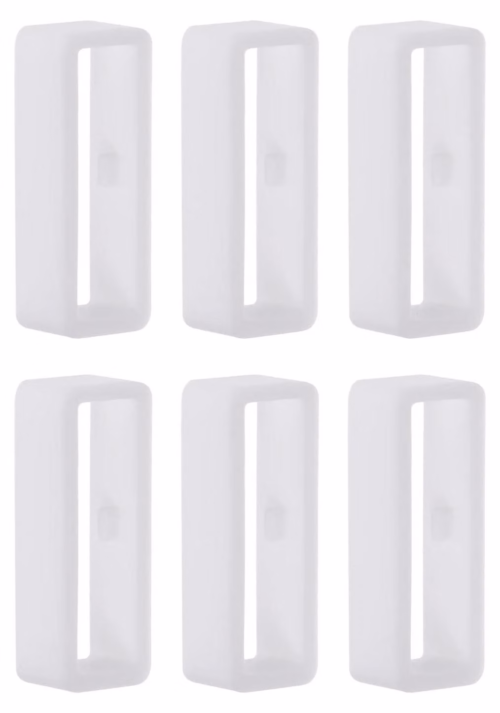 6 pezzi di anse per cinturino da orologio, 24 mm, silicone, bianco