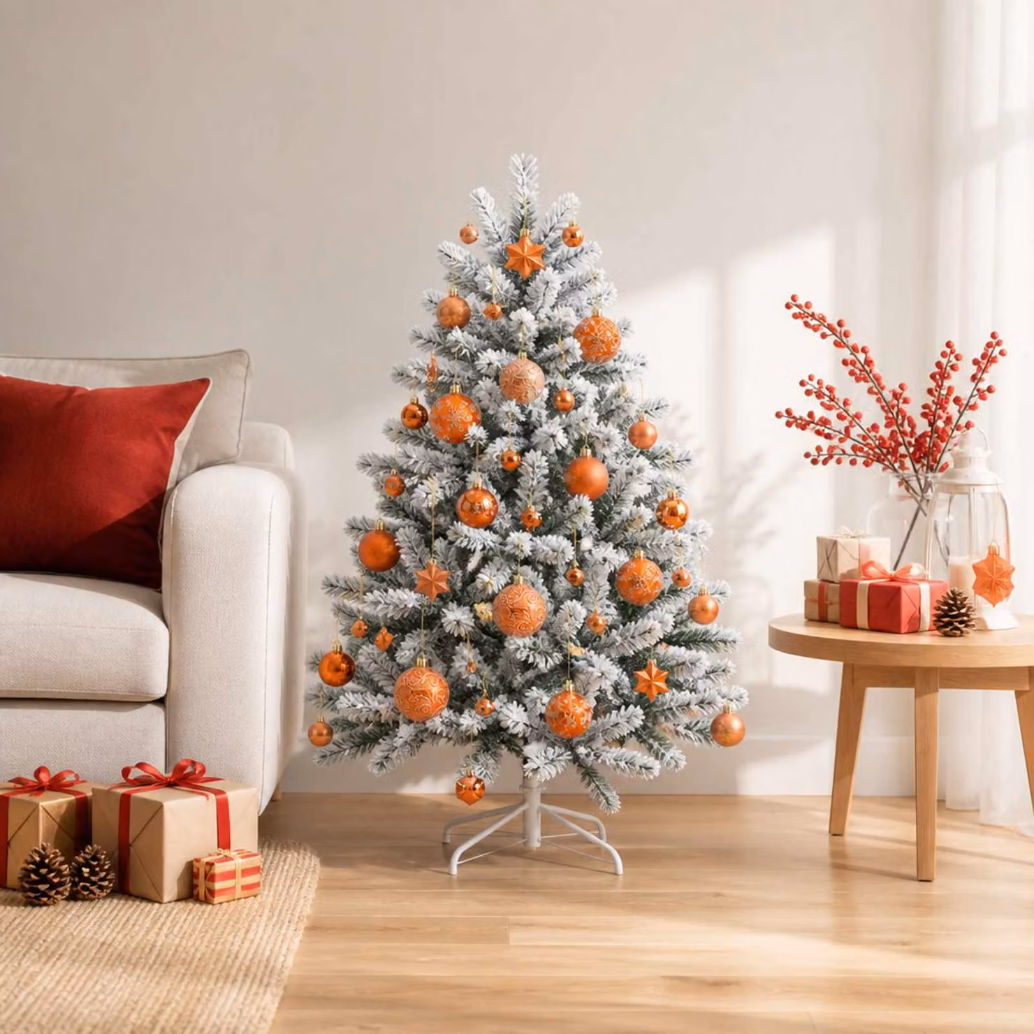 vidaXL Set di Palline di Natale 88 pz Bronzo Ø 6 cm Plastica