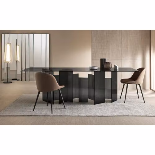 Tavolo Metropolis fisso in vetro Tonelli Design