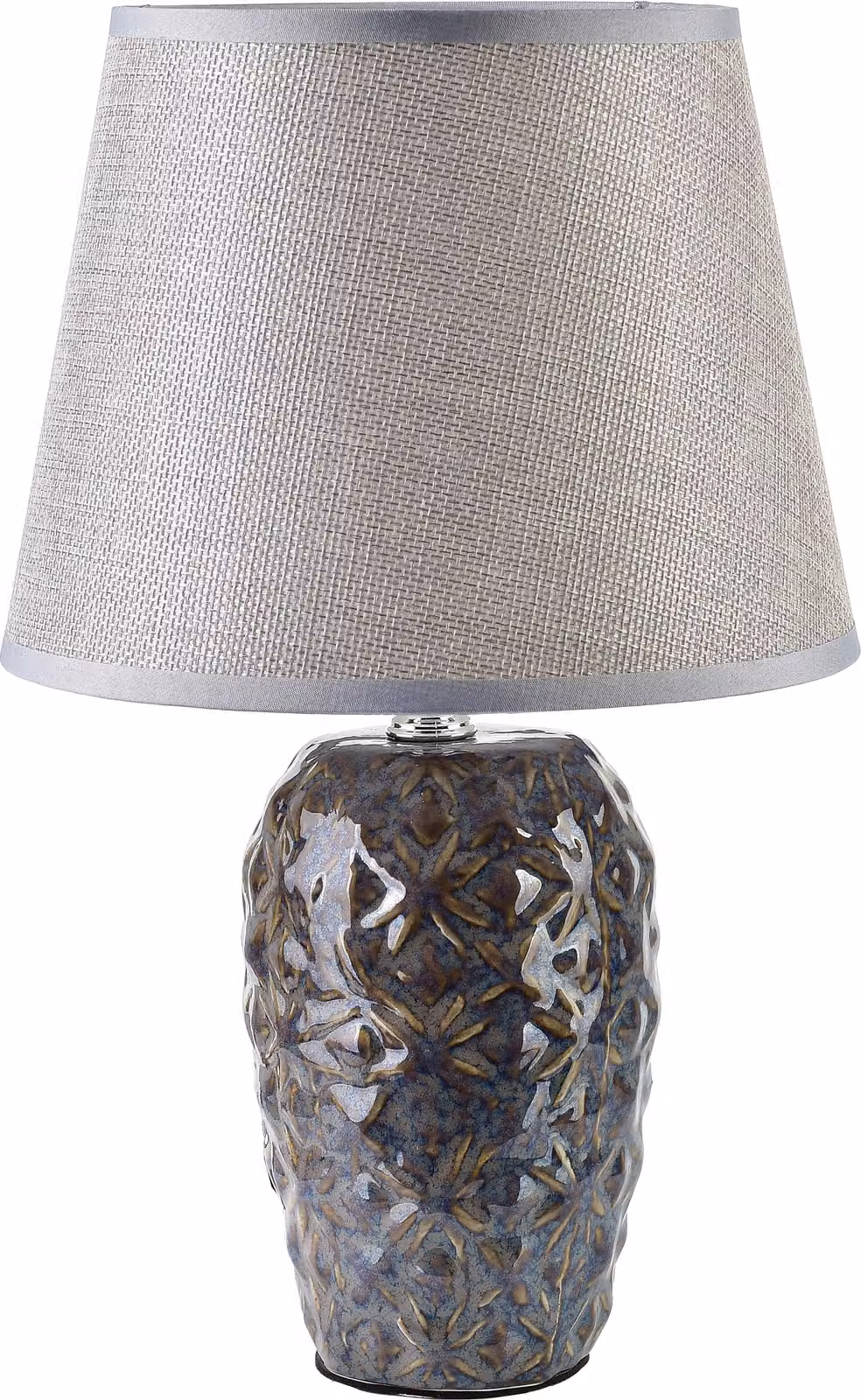 Lampada da tavolo in Vetroceramica Mondex LETI RUSTIC 9x9x31 cm, marrone, 1 pezzo