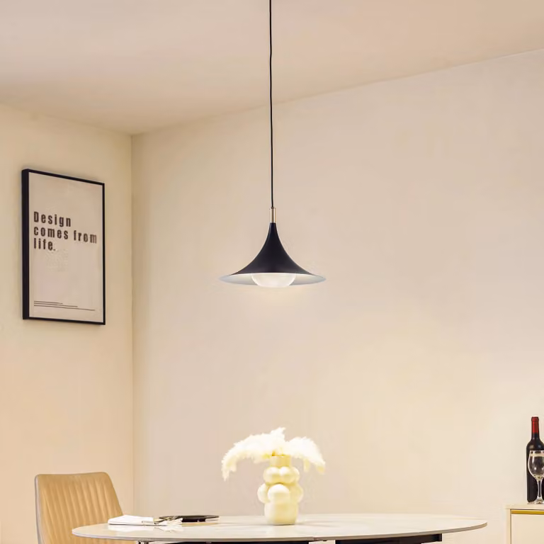Lampada a sospensione Jarl Lindby, dimmerabile, Nero, Soggiorno / Sala da pranzo, Metallo, Moderno, Lampada a sospensione