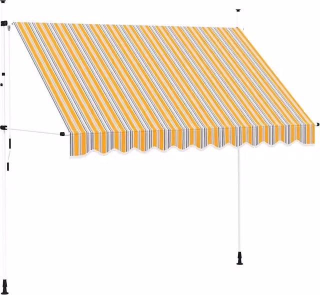 Tenda da sole retrattile manuale DESIGN IN a strisce blu e gialle in poliestere e acciaio, L: 300 cm