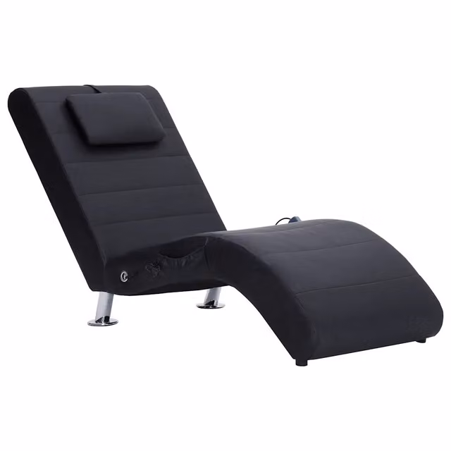 Sdraio Massaggiante con Cuscino Nero in Similpelle CFW2815610