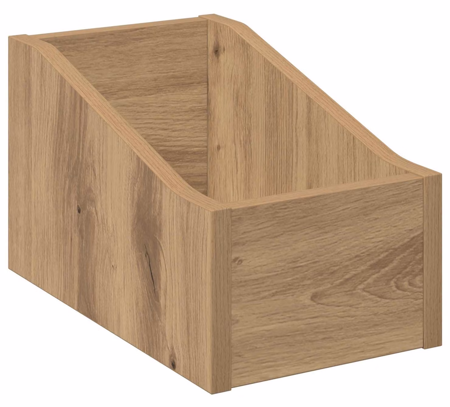 Scatola porta-vinili in legno effetto "Artisan Eiche", dimensioni 18 x 32 x 18 cm