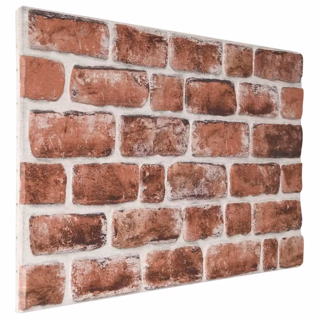 Set di 10 pannelli da parete autoadesivi con design geometrico moderno, Marrone scuro e Bianco, L: 100 cm, H: 50 cm – 2