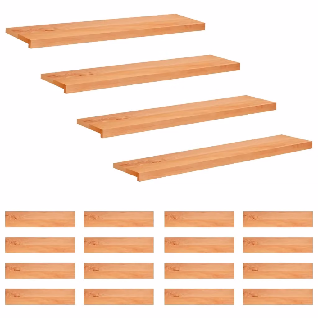 Set di 20 tappeti per scale vidaXL moderni, colore marrone, L 120 x P 25 x H 2 cm – 2