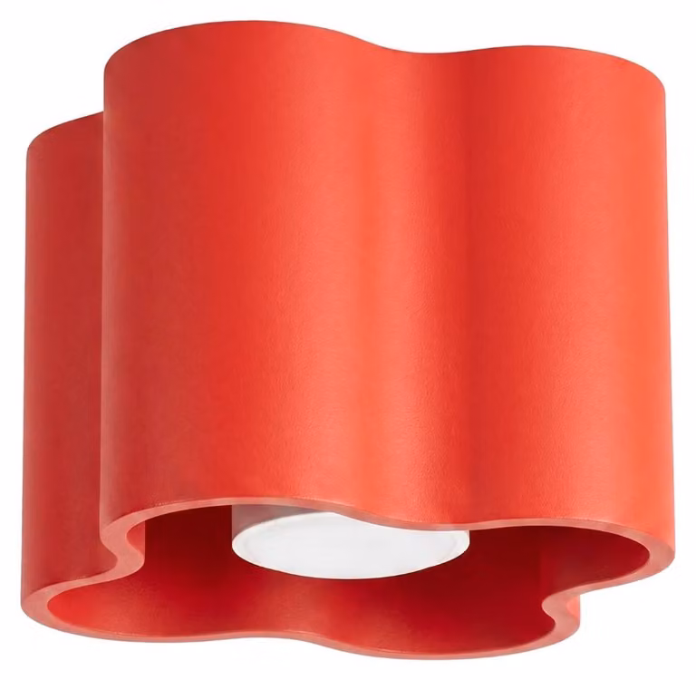 Plafoniera OVIO 1 rossa GU10 1xGU10 10W alluminio 10x12x12cm Sollux Lighting