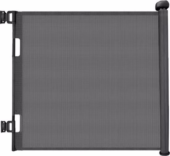 Barriera di sicurezza estensibile MYPIN in metallo grigio per porte e scale, Lunghezza: 180 cm