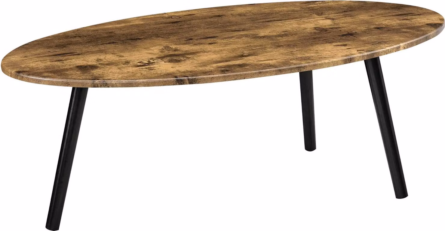 Tavolino In And OutdoorMatch Nicolas - MDF - 109,5x59,5x39,5 cm - Colori legno e nero - Design moderno