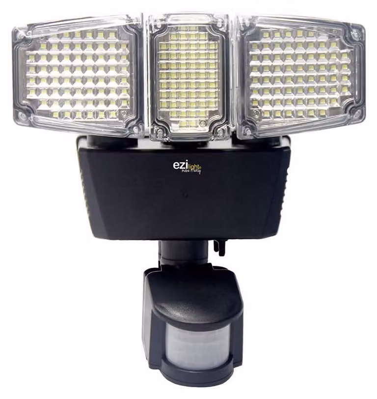 Set di 3 fari a LED solari, 1200 lumen, con sensore di movimento