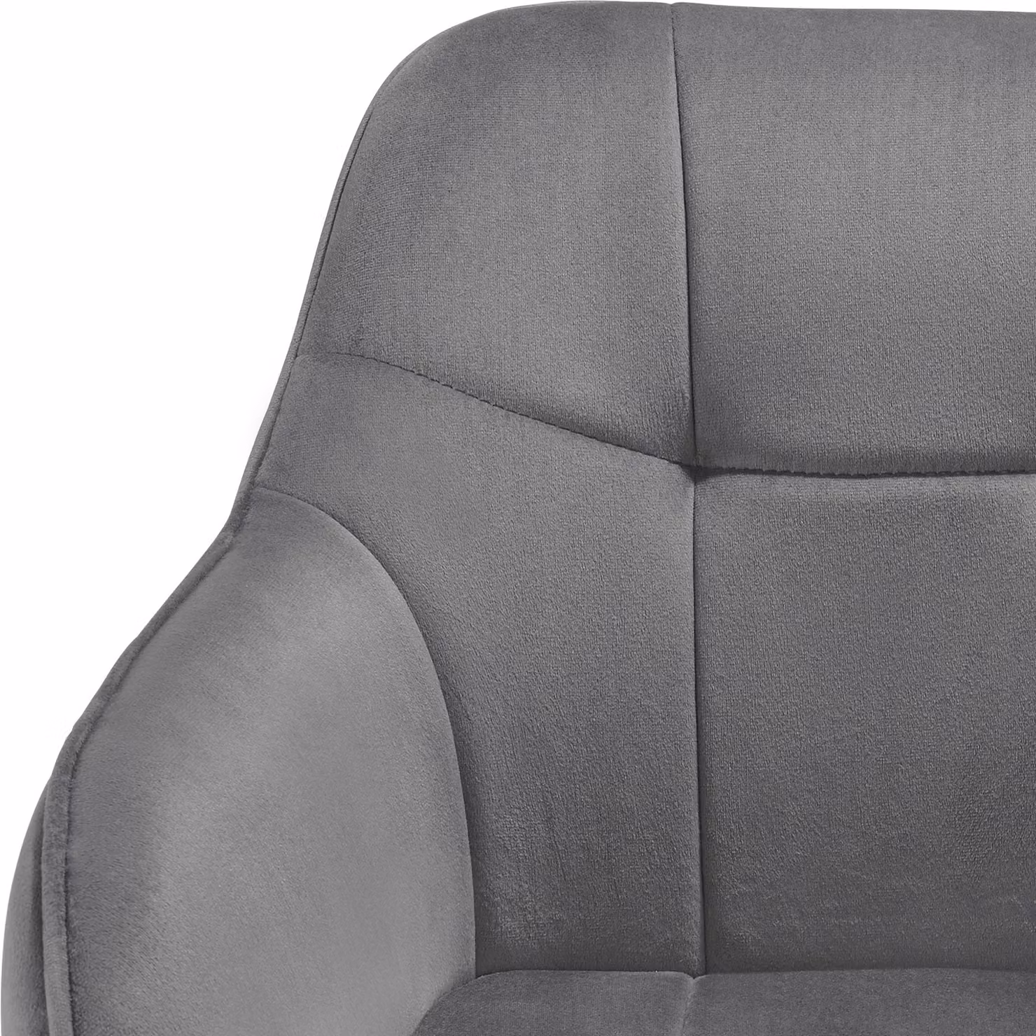 Sedia Marilyn TecTake in velluto trapuntato grigio e nero per sala da pranzo e cucina – 1