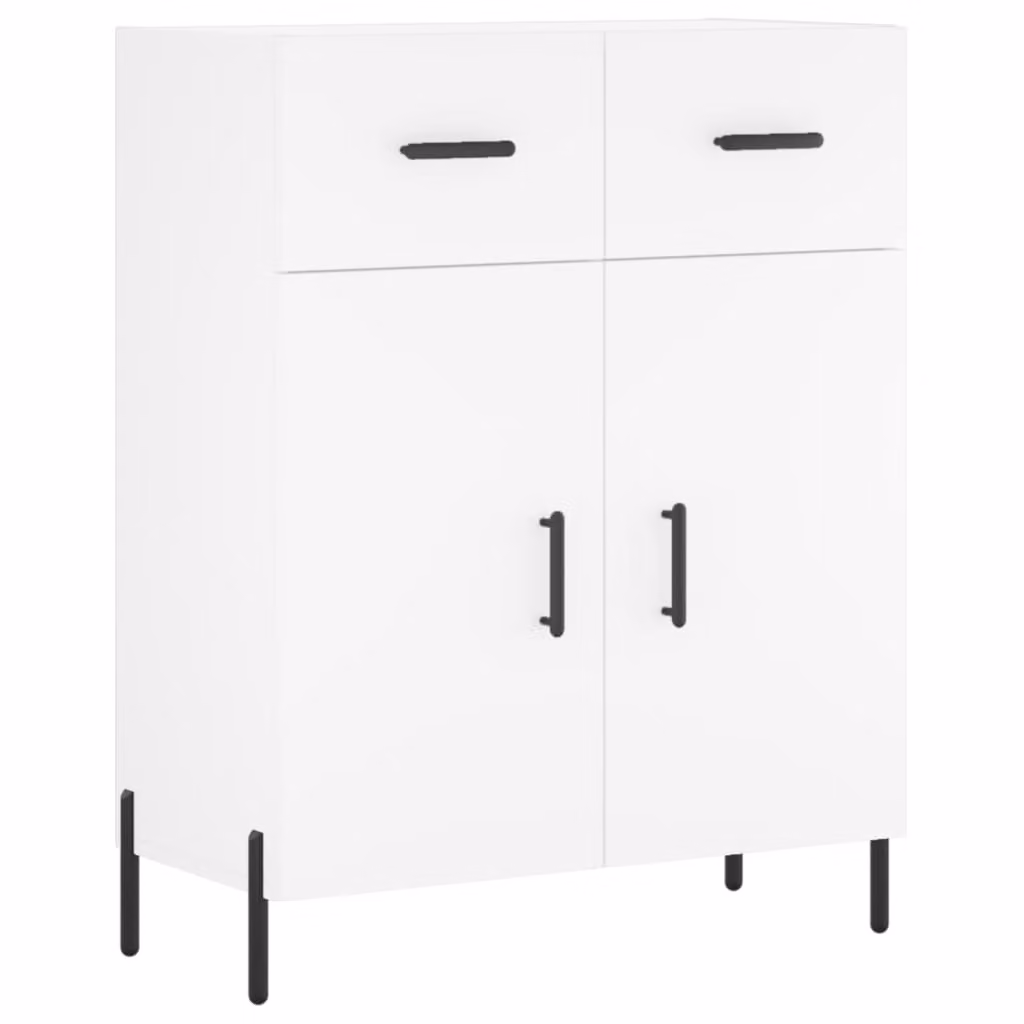 Credenza Bianca 69,5x34x90 cm in Legno Multistrato
