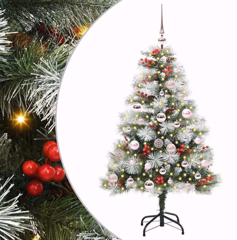 Albero di Natale artificiale, colore verde, altezza 120 cm