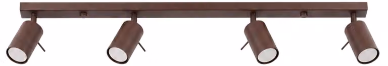 Plafoniera RING 4L marrone 4xGU10 10W acciaio 16x6x80 cm Sollux Lighting