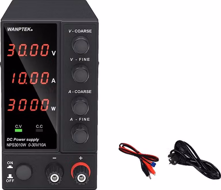 Alimentazione, tensione regolabile, display ad alta precisione, NPS3010W 4 cifre