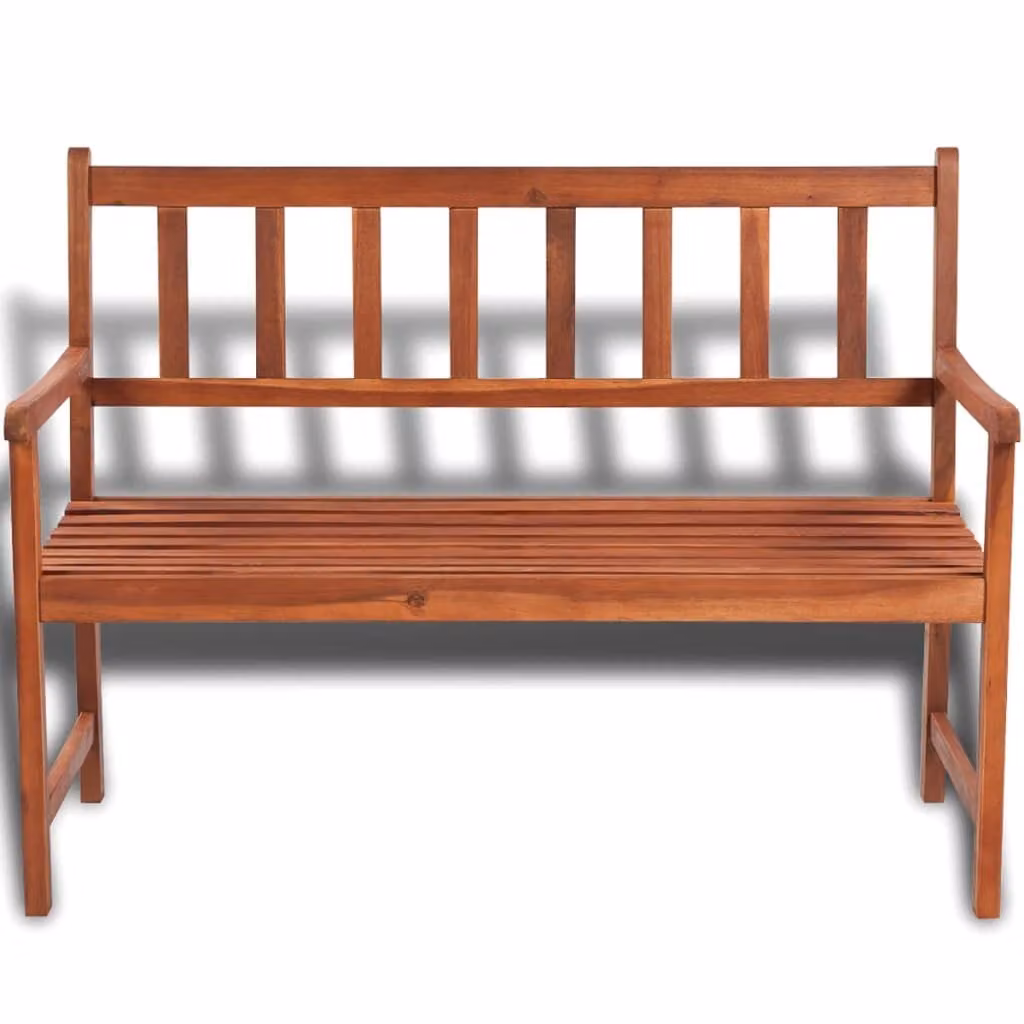 Panca da Giardino 120 cm in Legno Massello di Acacia
