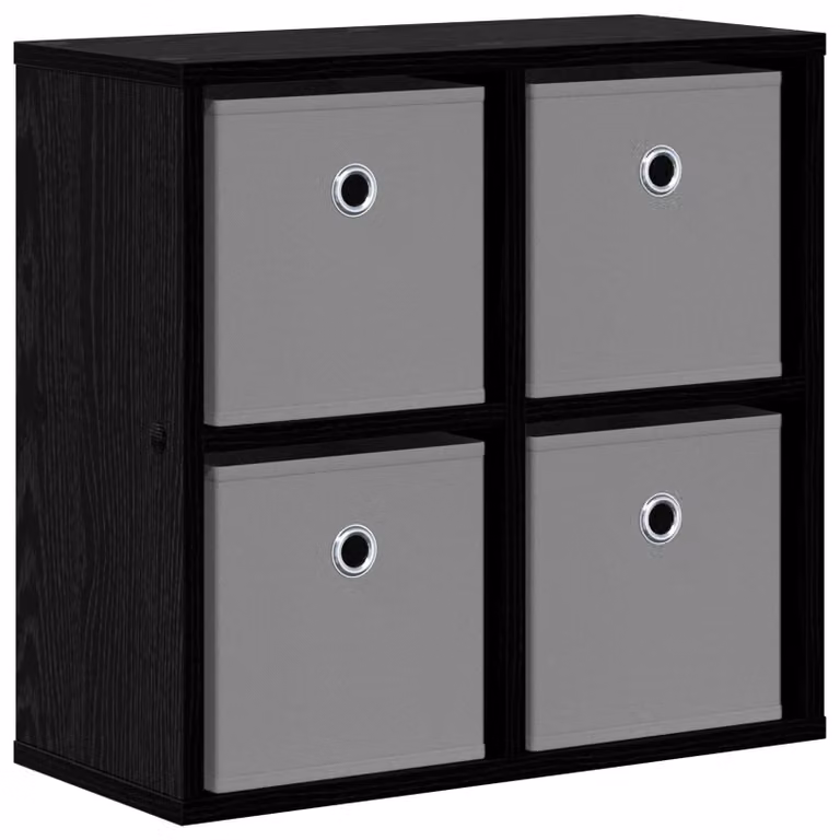 Credenza con cassetto Rovere Nero 49,5 x 22 x 47 cm