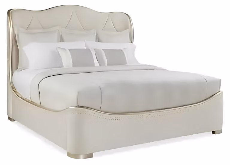 Klassisches Bett Modern Hotel Betten Polsterbett Doppelbett Textil 180x200cm