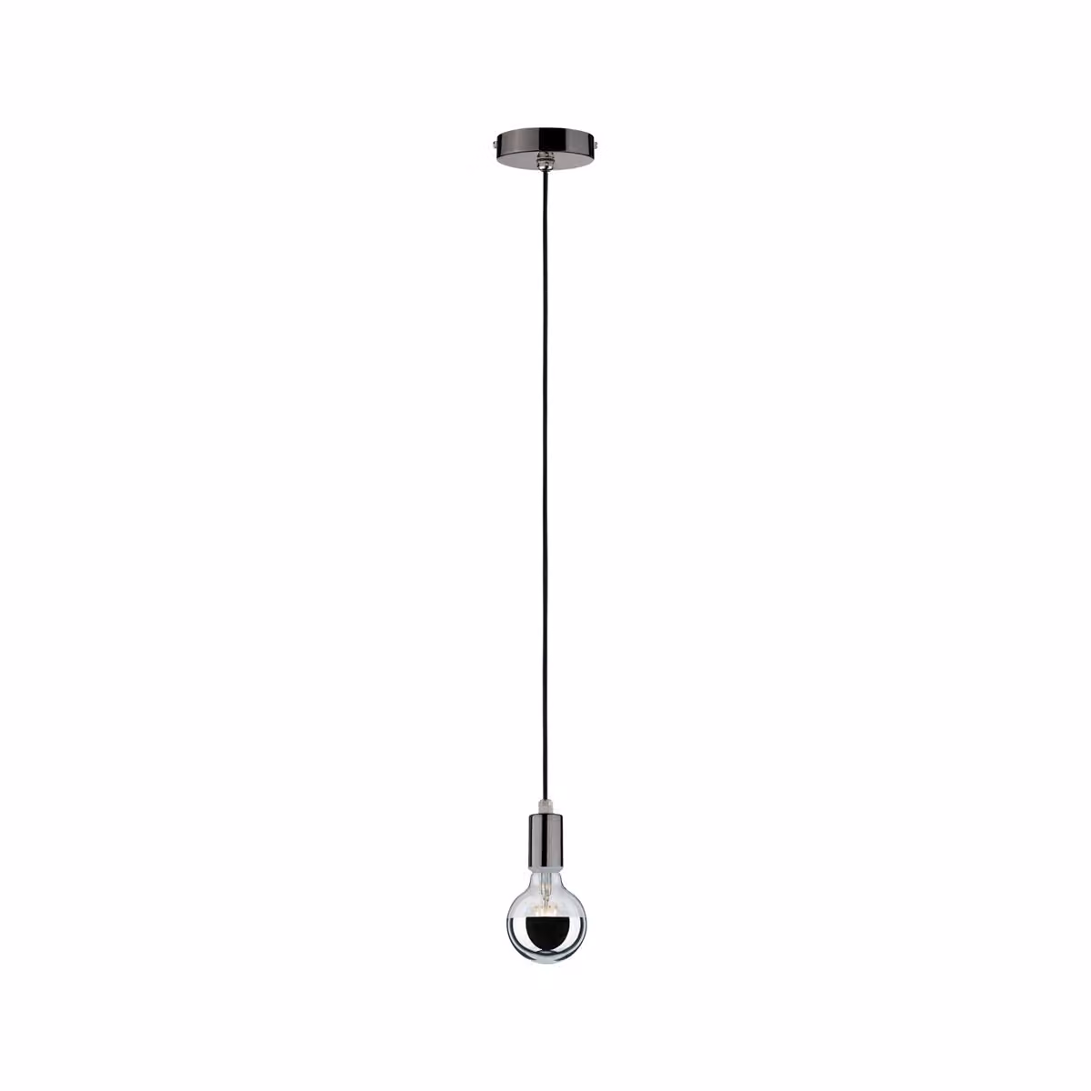Paulmann Luminaire Suspendu IP44 Max 20W E27 Chrome Noir 230V Métal