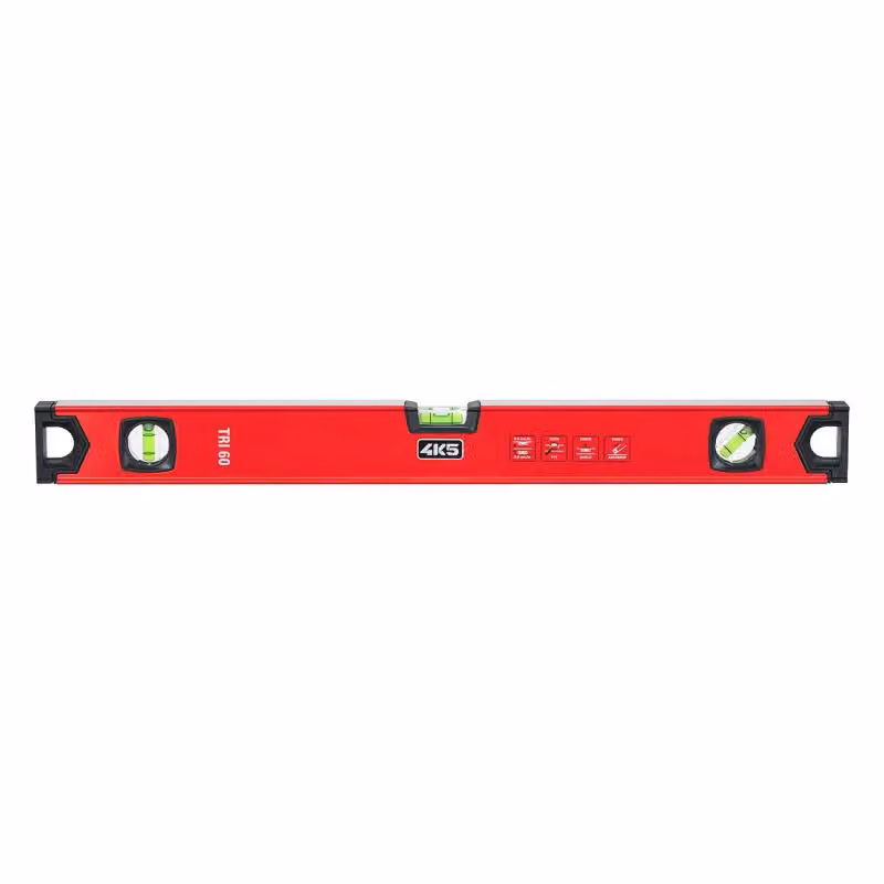 4K5 Tools Rechteckprofil Wasserwaage TRI (Länge 80 cm, Horizontal-, Vertikal)
