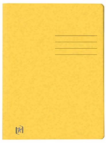 Oxford Cartellina portadocumenti A4, in cartone, giallo, 25 pezzi TOP FILE+ DIN A4