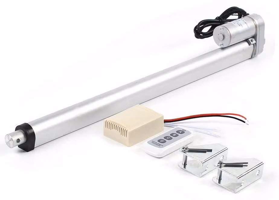 Attuatore lineare - 450 mm - 12V DC - Forza di spinta: 900 N - Lega di alluminio - Bianco