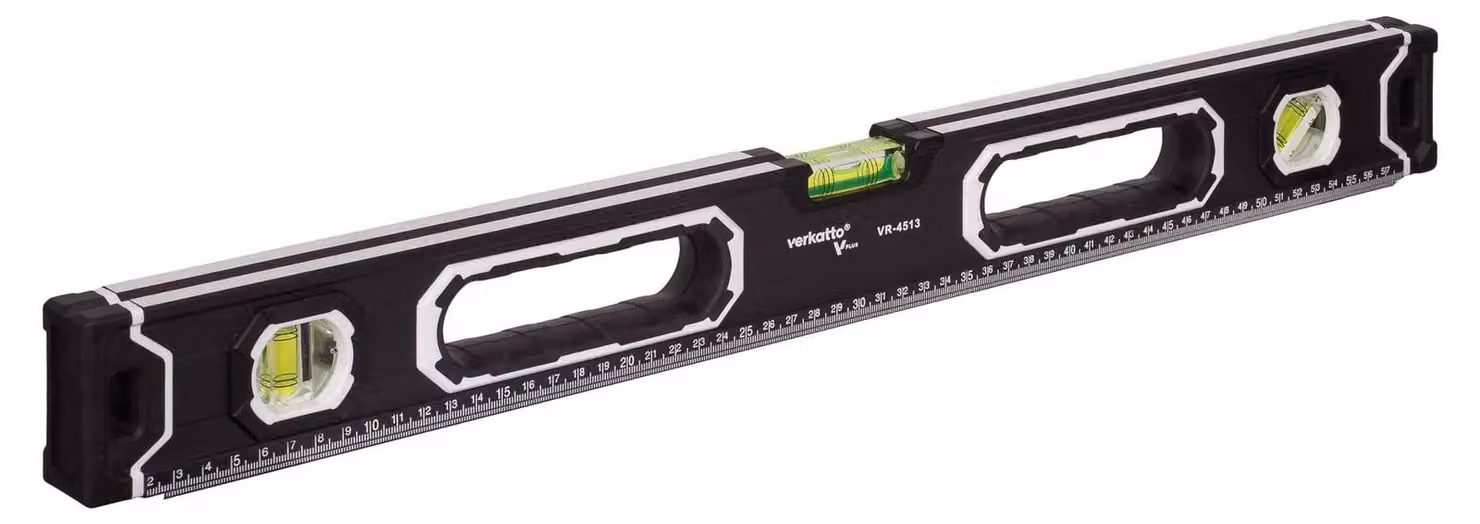 Livella a bolla in alluminio con sistema magnetico, lunghezza 60 cm