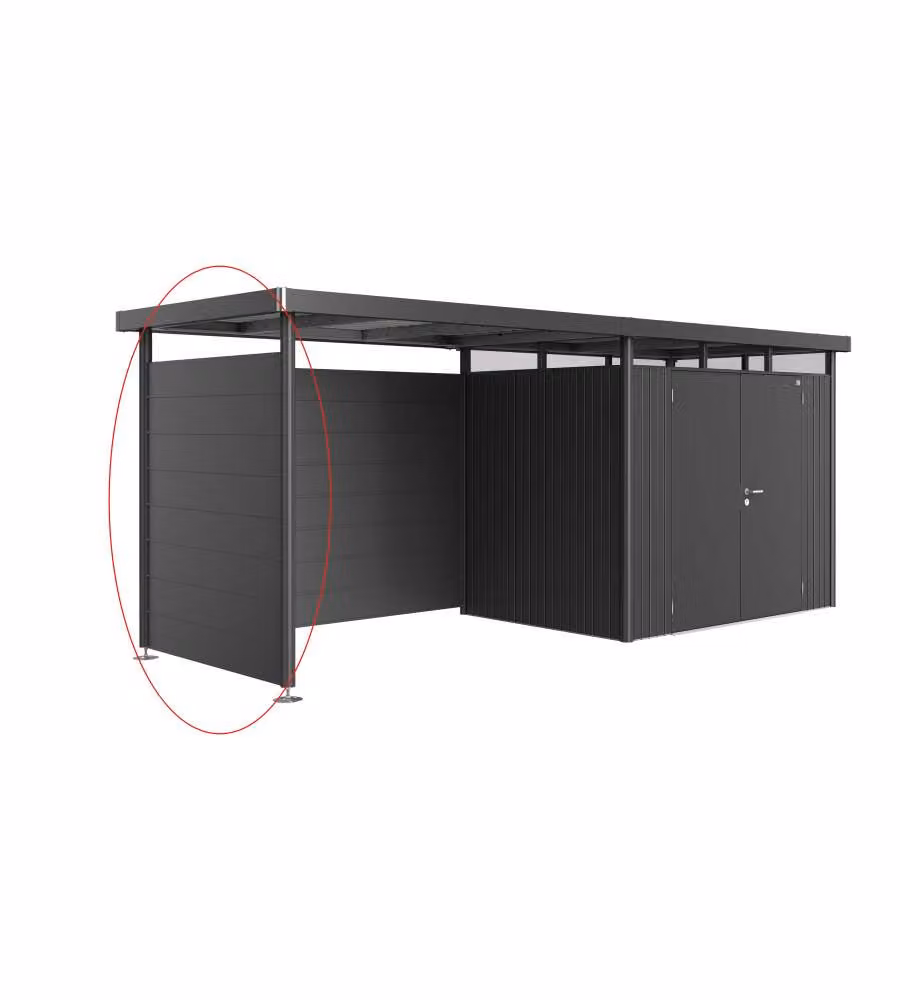 Parete laterale per tetto laterale casetta HighLine H2 grigio scuro metallizzato