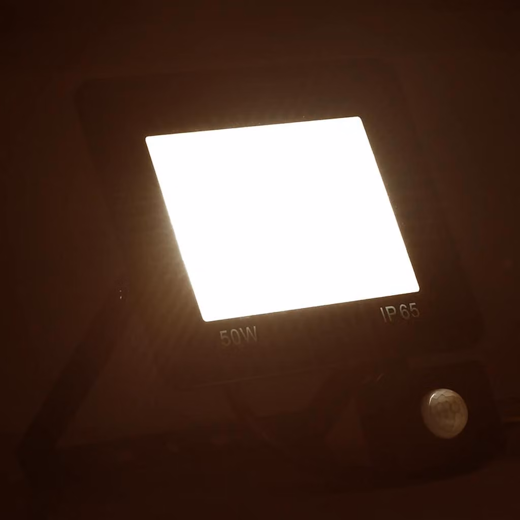 vidaXL Proiettore LED con sensore 50W bianco caldo