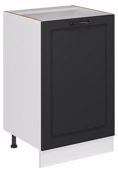 Mobiletto base cucina Vicco R-Line Antracite country/Bianco 50 cm senza piano di lavoro, Model 70115