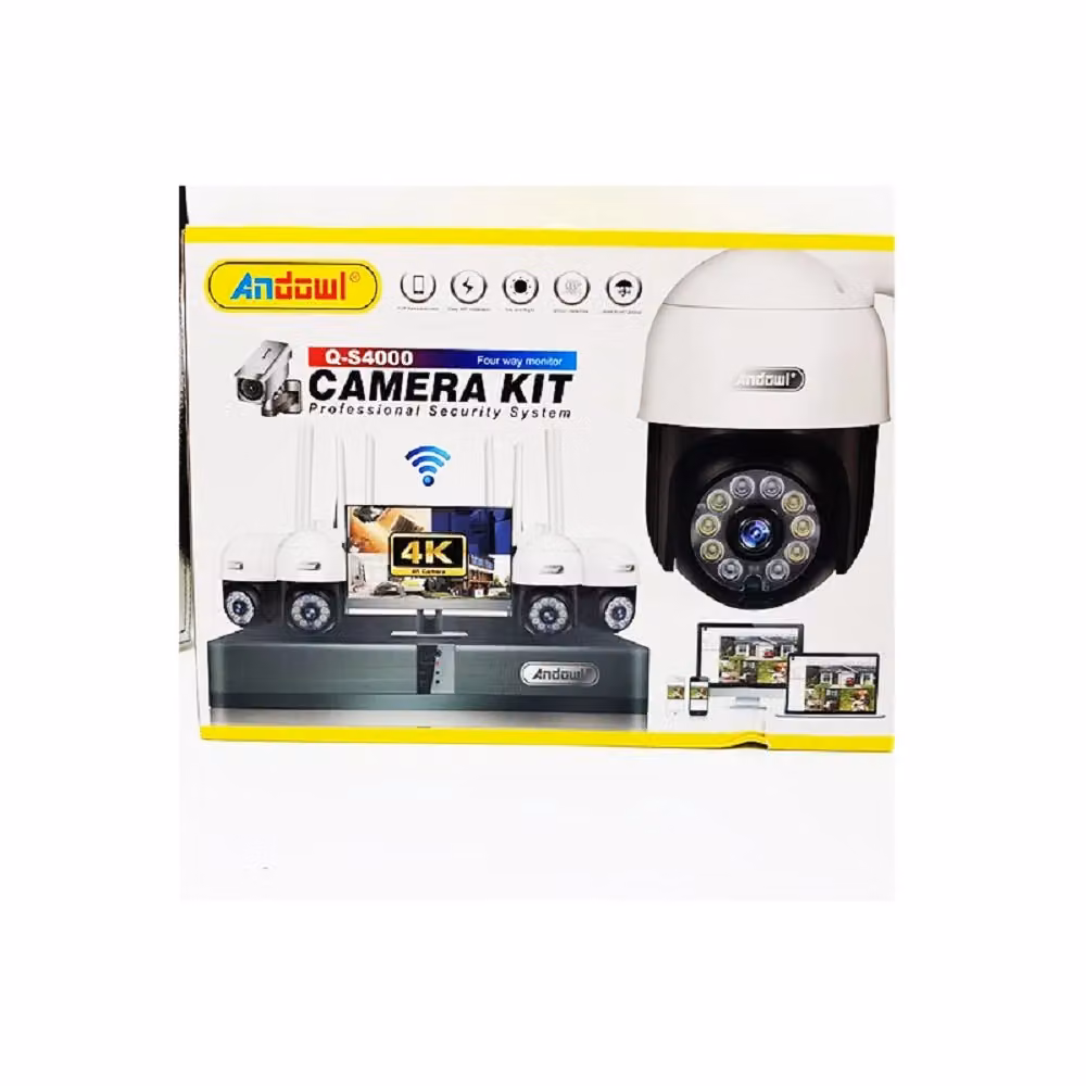 Set di 4 telecamere di sorveglianza impermeabili Andowl con registratore professionale e gestione tramite smart app, colore bianco – 2