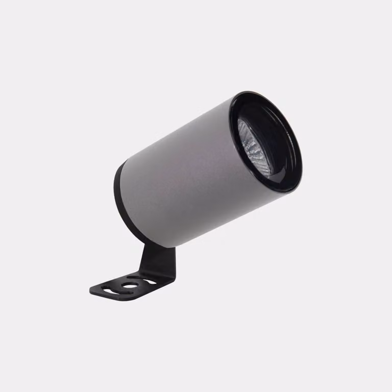 LEDS-C4 Faretto da esterno Eko, grigio, altezza 15,7 cm, alluminio Eko, Alluminio / Grigio / Zincato, Alluminio, Moderno
