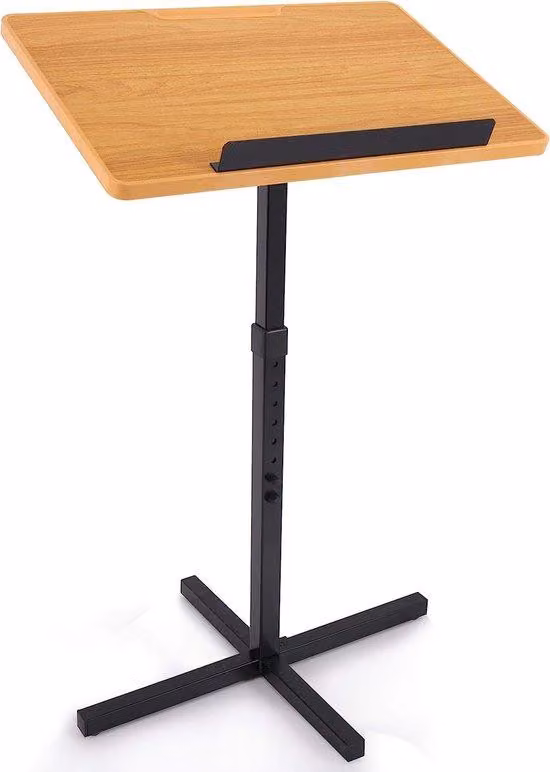 Supporto per laptop con piano d'appoggio inclinato, regolabile in altezza