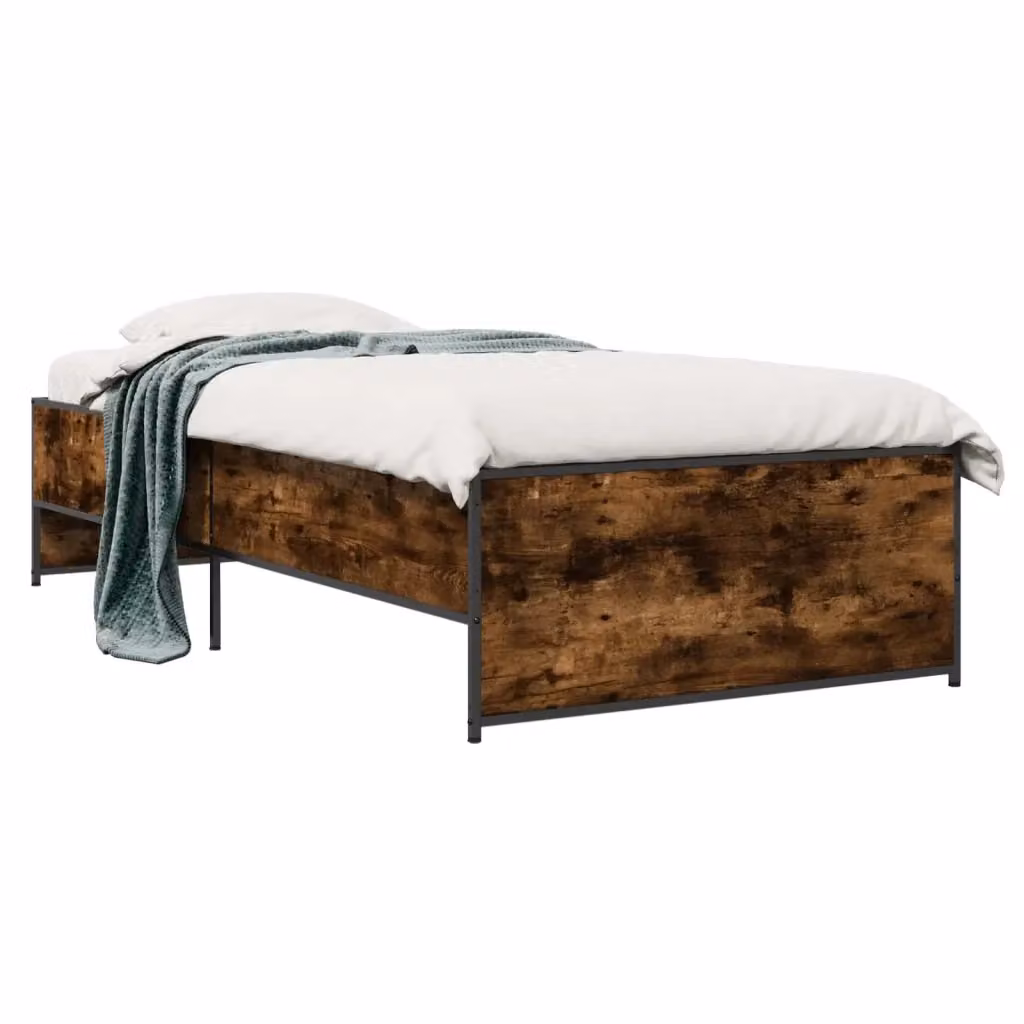 Giroletto in legno Rovere Fumo per letto L: 80 cm, P: 200 cm, H: 83 cm – 2