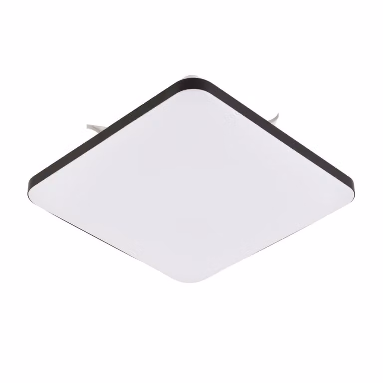 Plafoniera LED quadrata bianco e nero da 24 W, luce bianca neutra, 2040 lm, metallo, dimensioni: 6,5 x 38 x 38 cm, IP20, Light Prestige