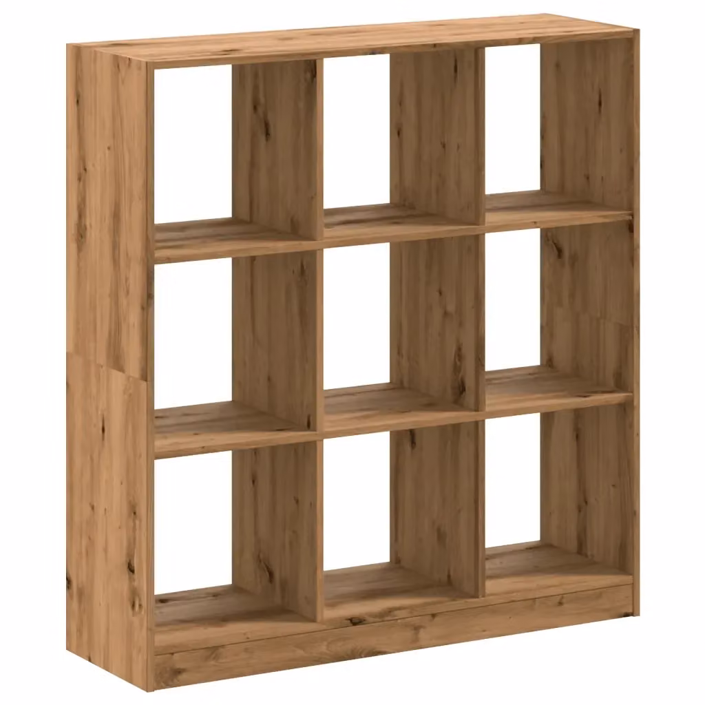 Libreria moderna vidaXL in legno color rovere marrone, sospesa a parete, L 102 cm x P 32 cm x H 108 cm – 2