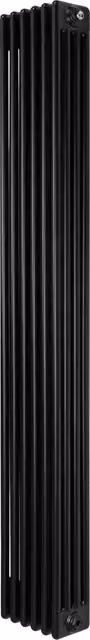 Radiatore Tradizionale 4 Colonne Verticale Riscaldamento Nero 1800x290 mm