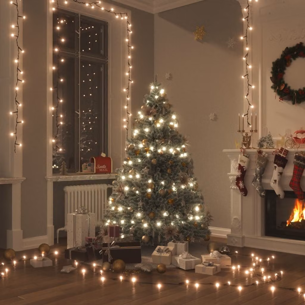 Luci fiabesche con 400 LED 40 m 8 effetti luminosi Bianco caldo