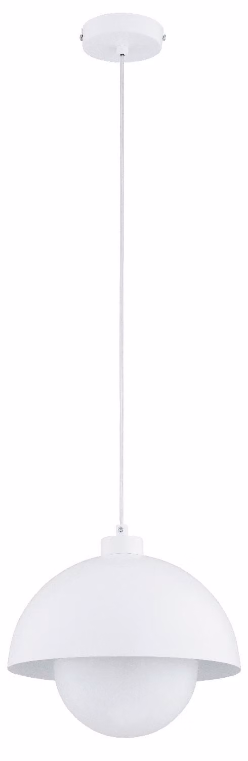 Lampada a sospensione KUGER bianca 1xE27x15W in metallo, dimensioni: 85x27x27 cm, IP20, Alfa