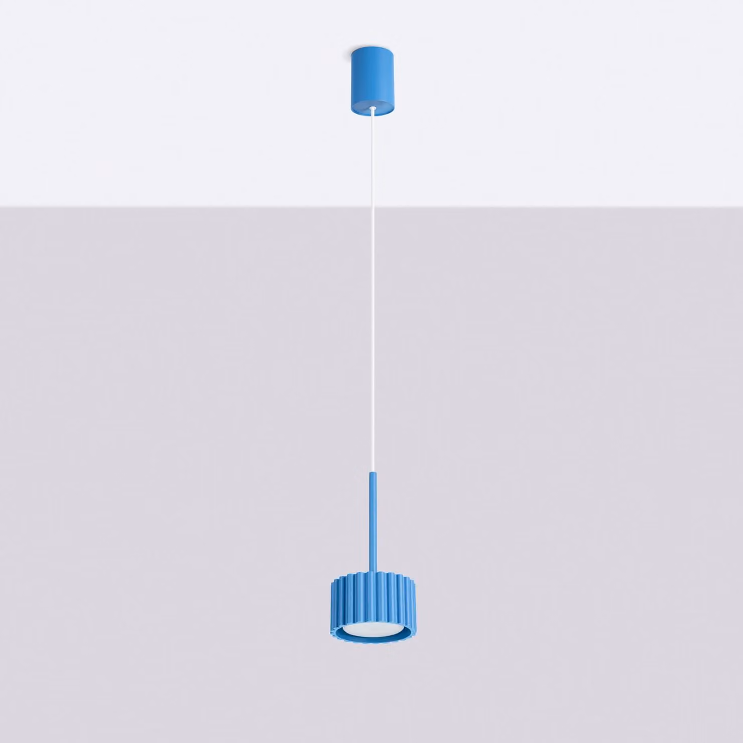 Lampada a sospensione AURA 1 blu Gx53 1xGx53 10W alluminio 125x10x10 cm Sollux Lighting