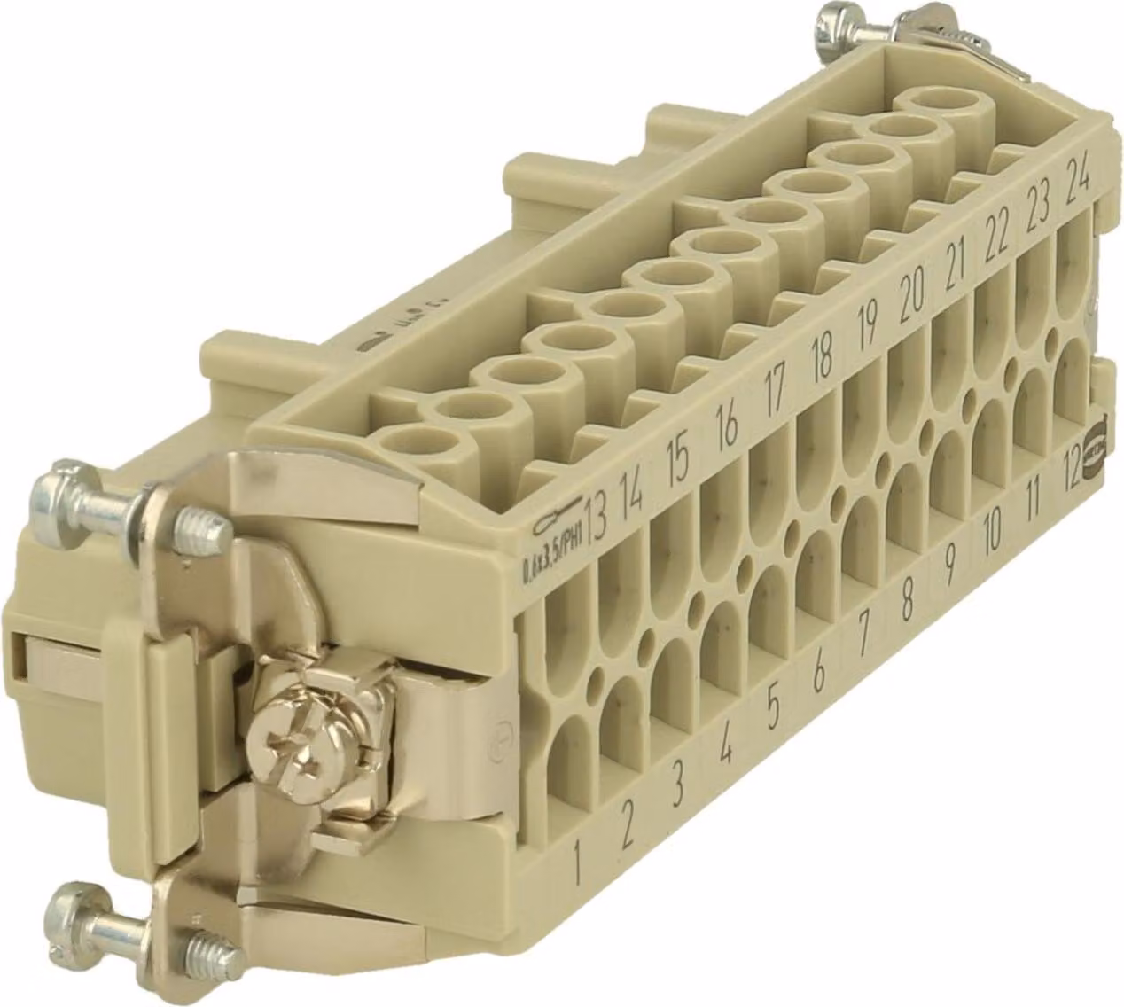 HARTING Han 24Ex inserto femmina (F) connessione a vite, 24 poli + PE 90 V, 16 A - 1 pezzo