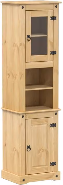 Mobile da Bagno | Armadio da bagno Corona 50x40x185 cm in Legno Massello di Pino