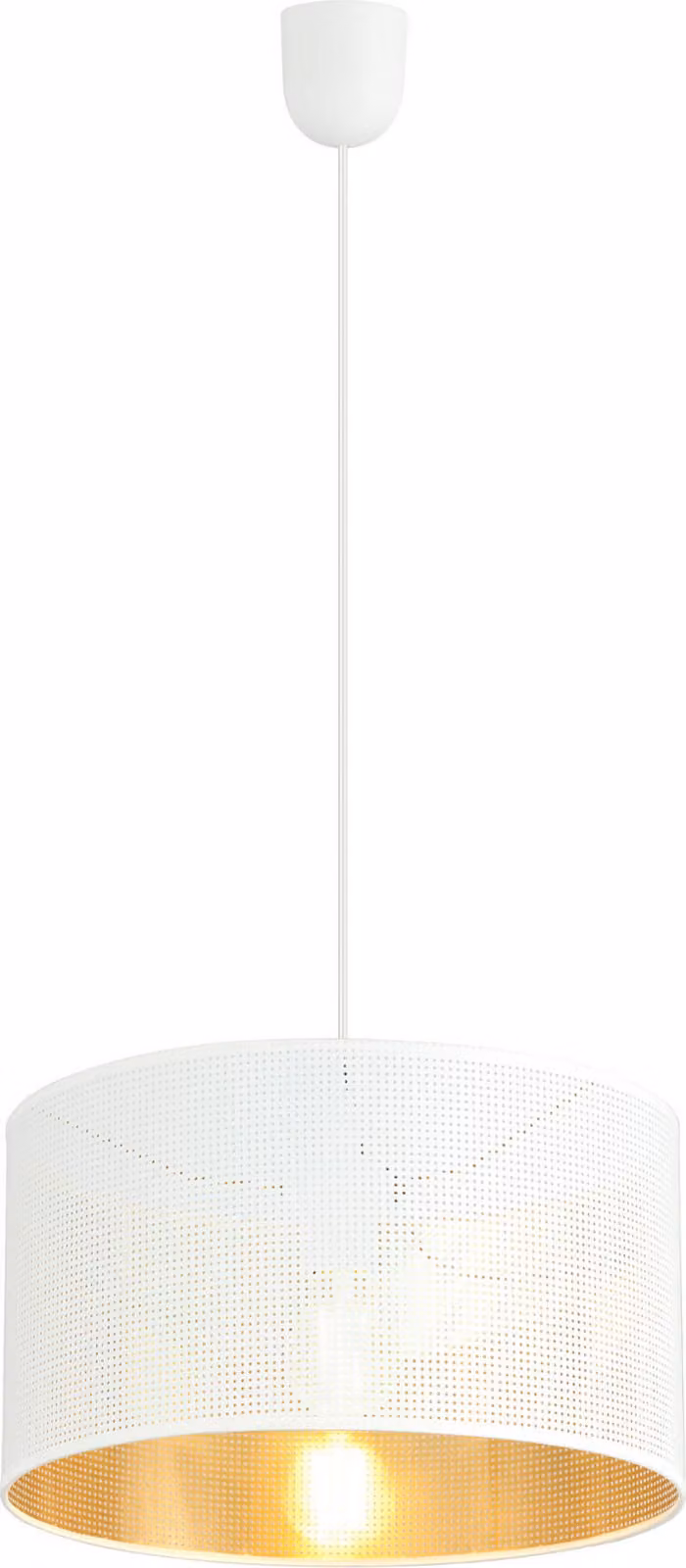 Lampada a sospensione Emibig 1xE27 40W ASTON 1 BIANCO/ORO 1147/1