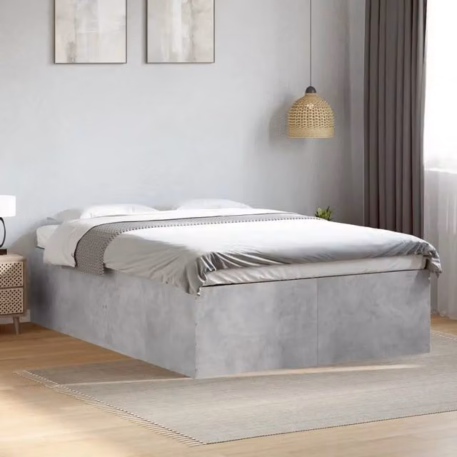 Letto moderno vidaXL in legno grigio L/P/H: 120 x 200 x 30 cm – 1