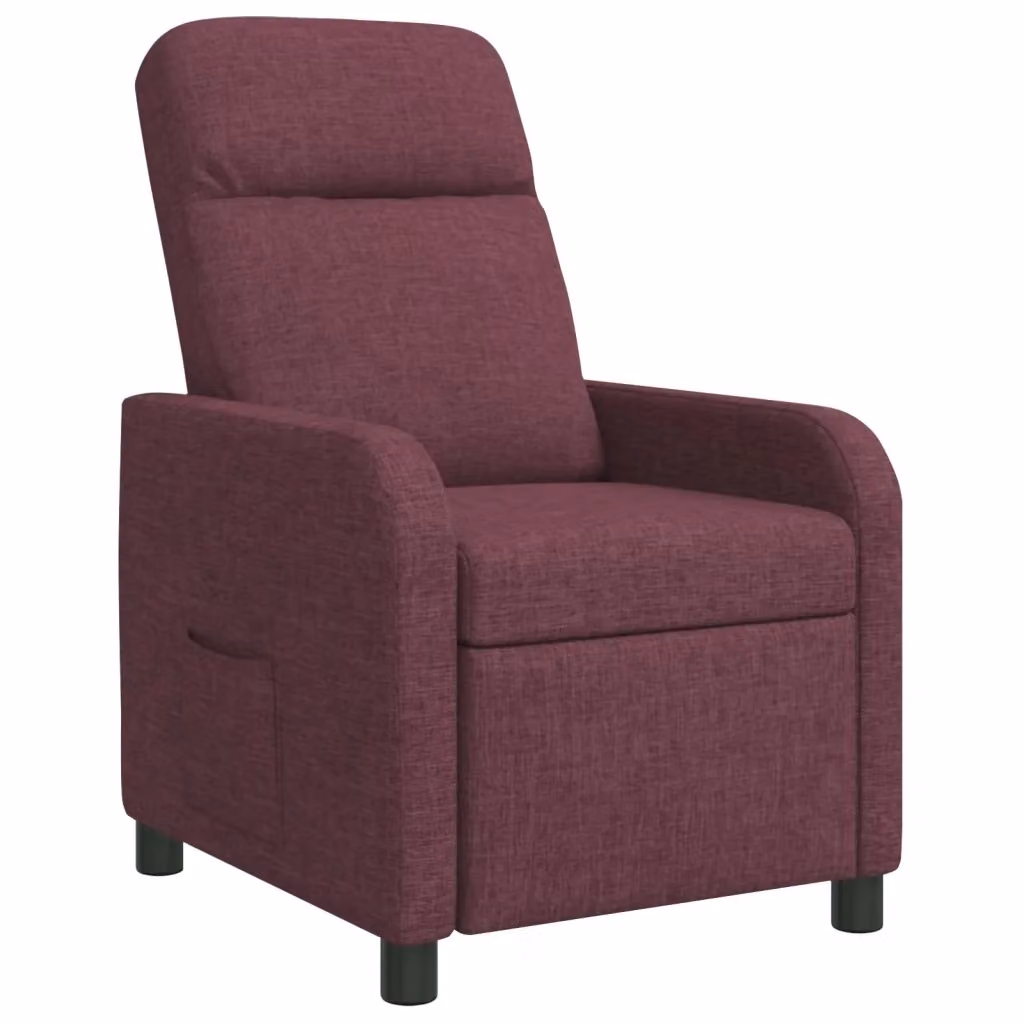 Poltrona reclinabile relax in tessuto viola con braccioli e design moderno per soggiorno o ufficio – 2